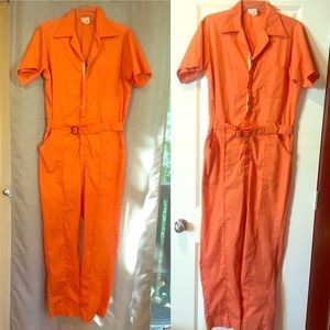 Vintage coveralls jumpsuit orange unisex 🎃 Med